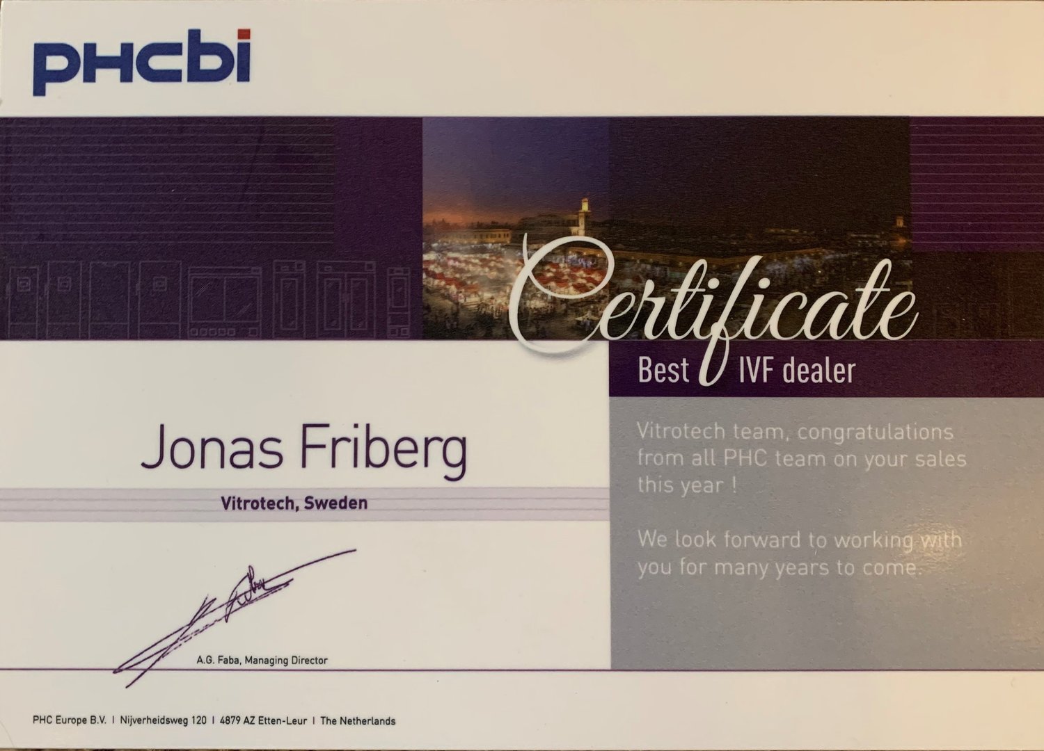 PHcbi Certifikat